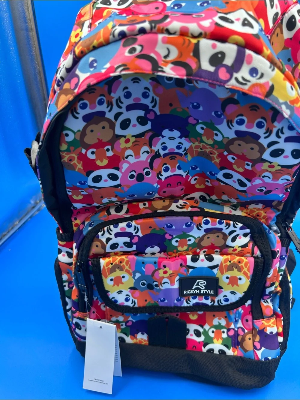 Rickyh Style Kids Colorful Animal Faces Backpack. NWT